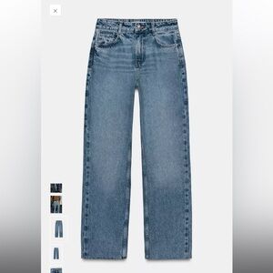 ZARA HIGH RISE Z1975 STRAIGHT LEG JEANS